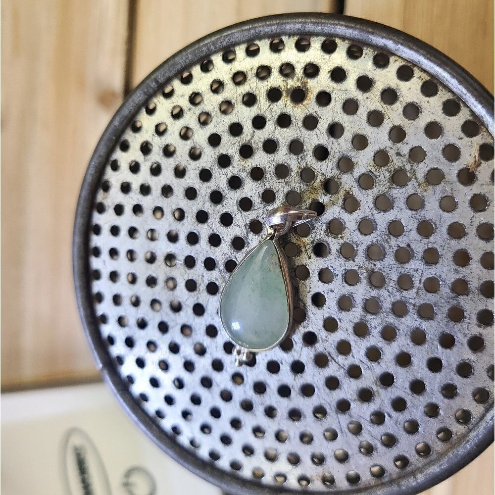 925 sterling silver aventurine pendant